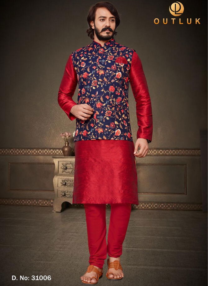 Outluk Vol 31 Exclusive Wear Wholesale Kurta Pajama With Jacket Mens Collection